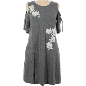 Vivi Gray Cold Shoulder Dress